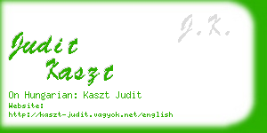 judit kaszt business card